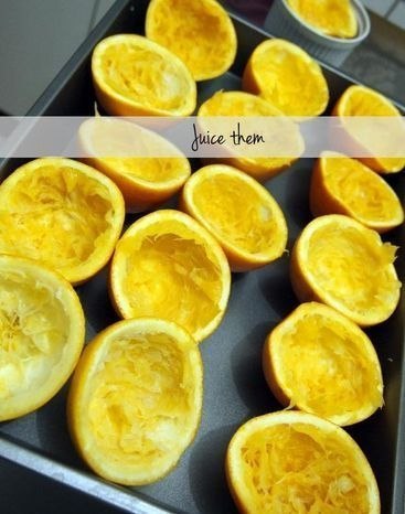 Апельсиновое желе в апельсиновых корочках.