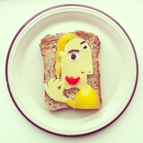 Ida Skivenes | Соблазнительные бутерброды с картинами знаменитых художников