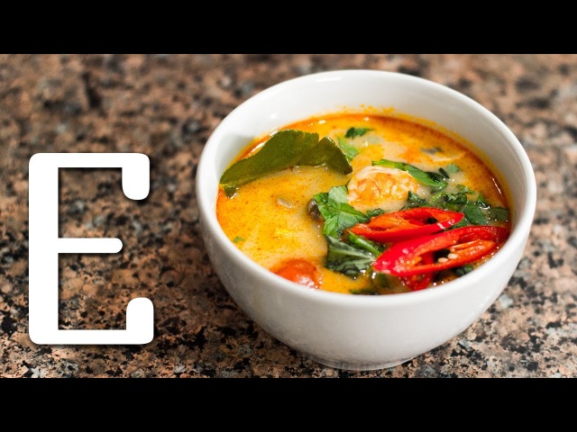 Готовим знаменитый тайский остро-кислый суп Том ям с нашими друзьями Едим ТВ.