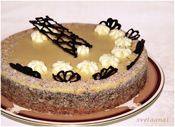Вишнёво-маковый торт